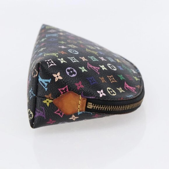 LOUIS VUITTON Multicolor Pochette Cosmetic Pouch Black M47355 LV Auth 146125 - Picture 4 of 15